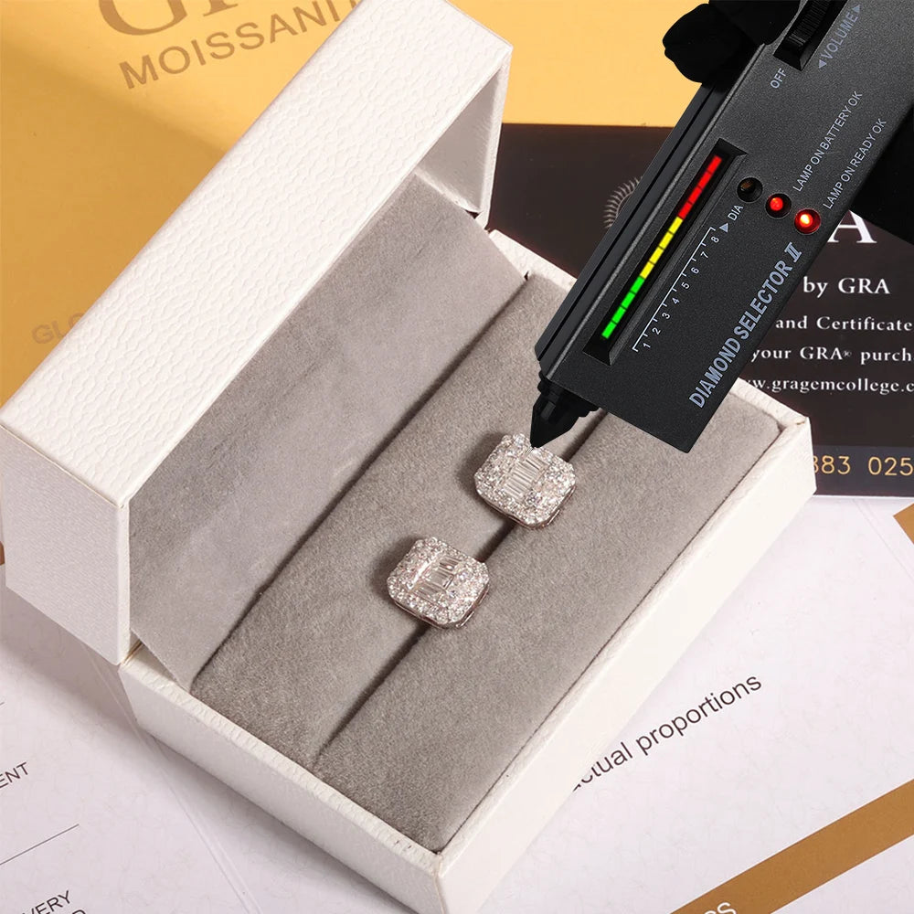 DiamondEdge™ Rectangular Moissanite Earrings