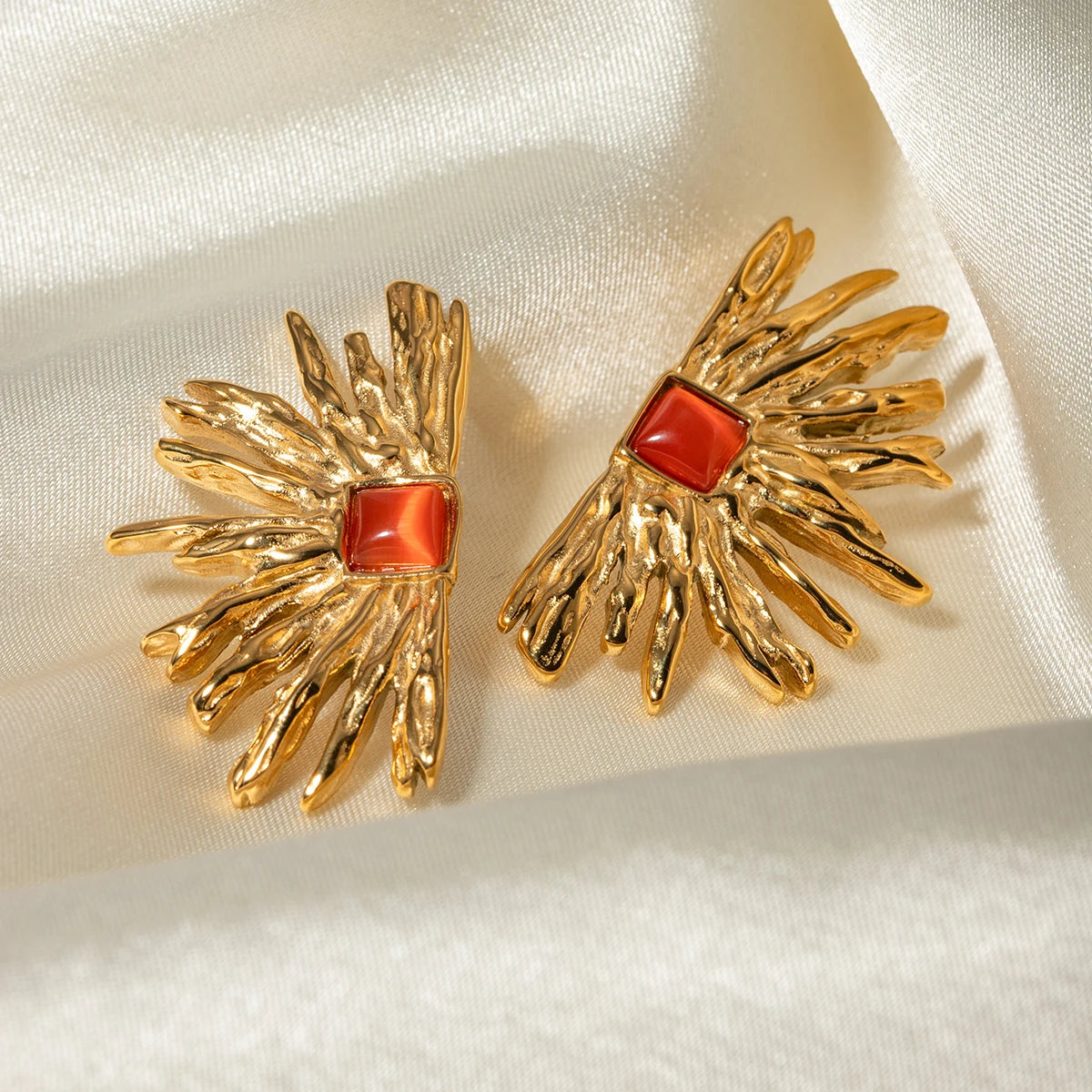 Golden Sunburst Earrings