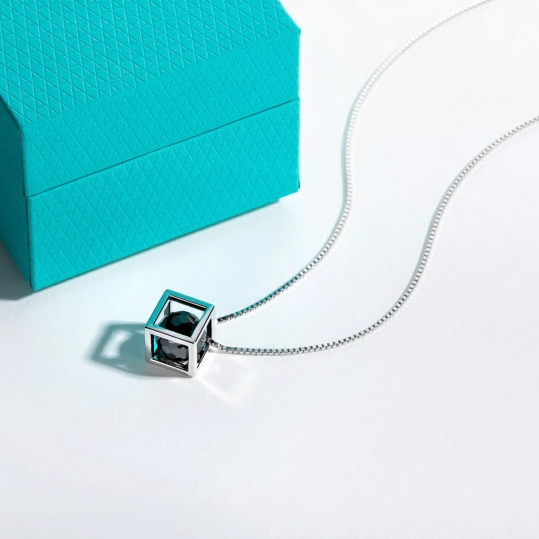 Midnight Sphere Black Moissanite Necklace