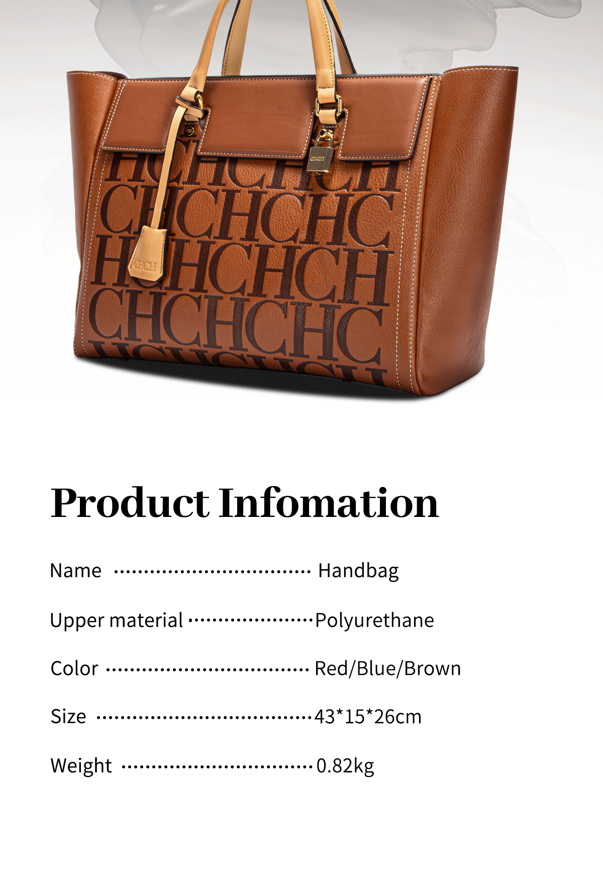 CHCH Women's Handbag New Brand Embossed Large Capacity Business Wallet