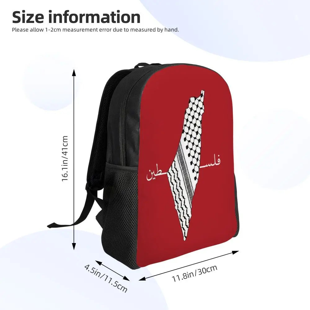 Custom Palestinians Keffiyeh Pattern Backpacks for Women Men Water Resistant