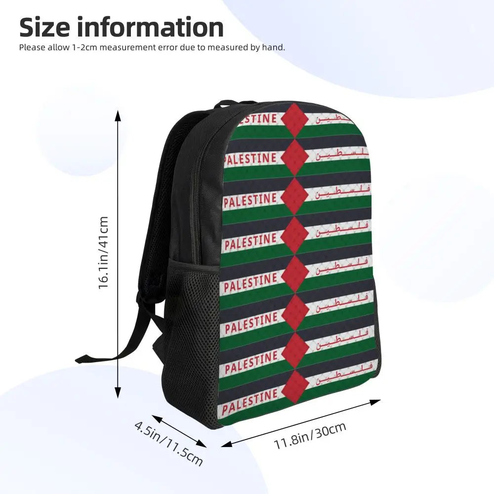 Custom Palestinians Keffiyeh Pattern Backpacks for Women Men Water Resistant