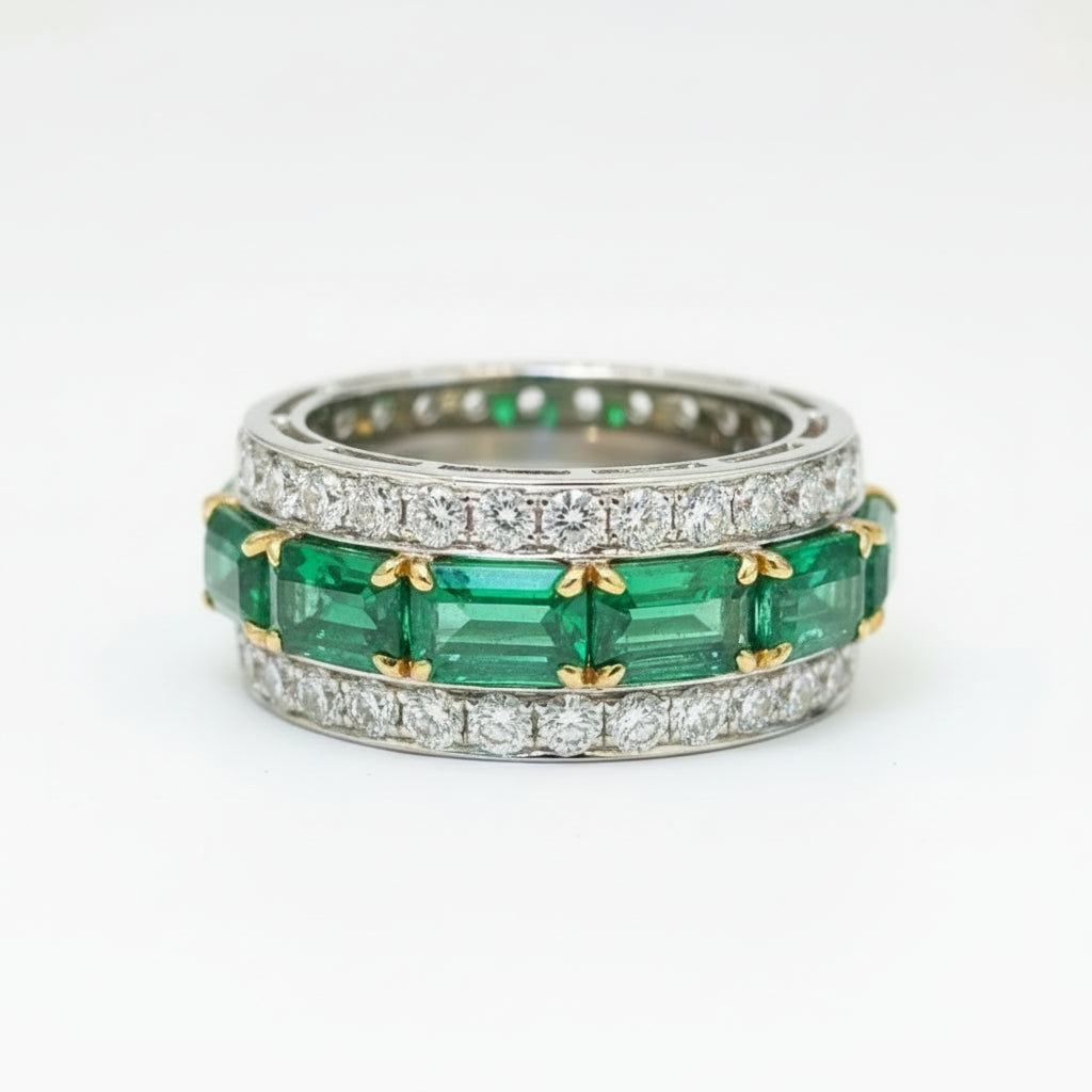 Vintage Emerald Sparkle Ring