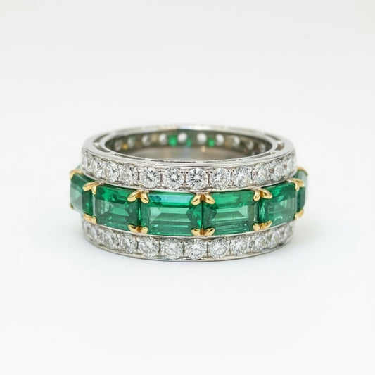 Vintage Emerald Sparkle Ring