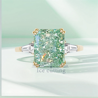 Elegant Moissanite Solitaire Ring – Premium Sterling Silver Jewelry for Women