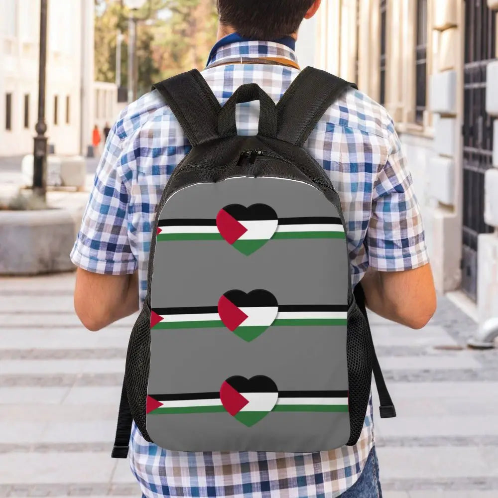 Custom Palestinians Keffiyeh Pattern Backpacks for Women Men Water Resistant