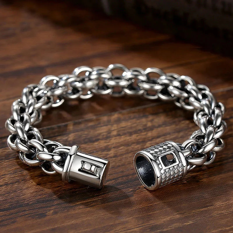 Silver Anchor Popcorn Bracelet – S925