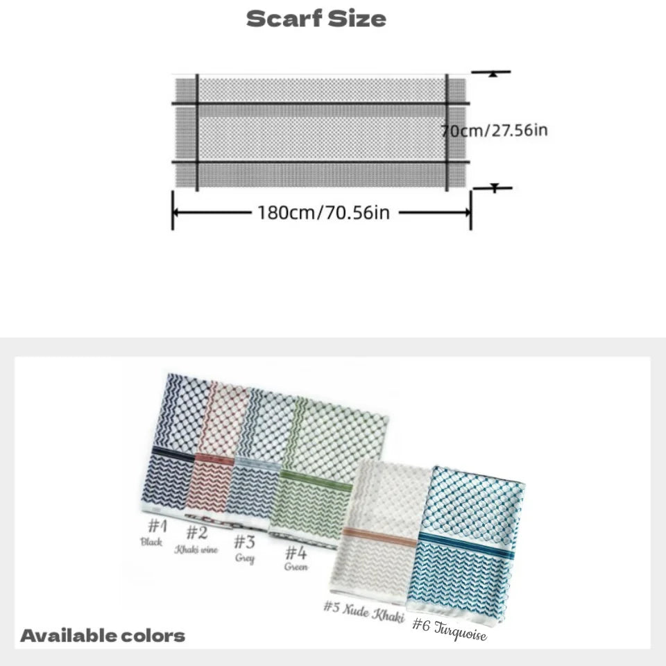 Chiffon Hijab Keffiyeh