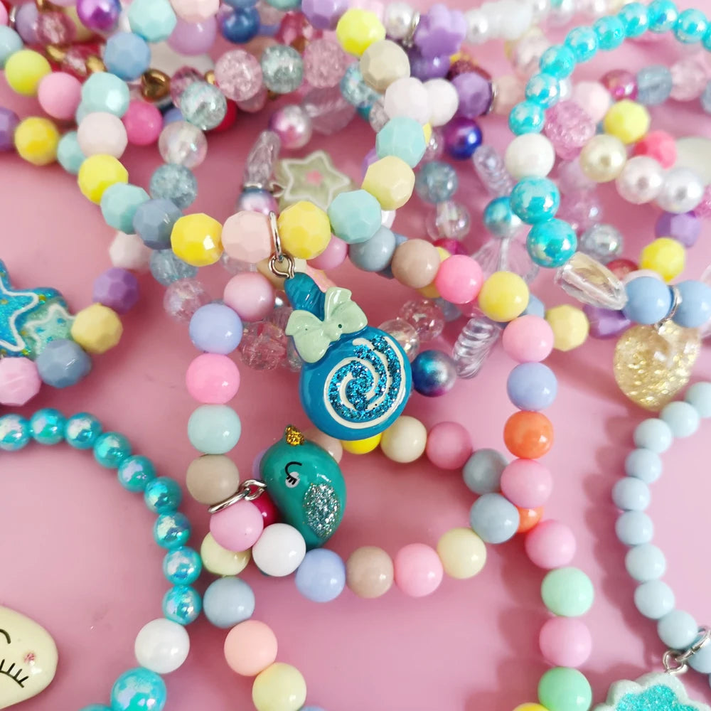 Cute Kids Bracelet Set – Unicorn & Hearts