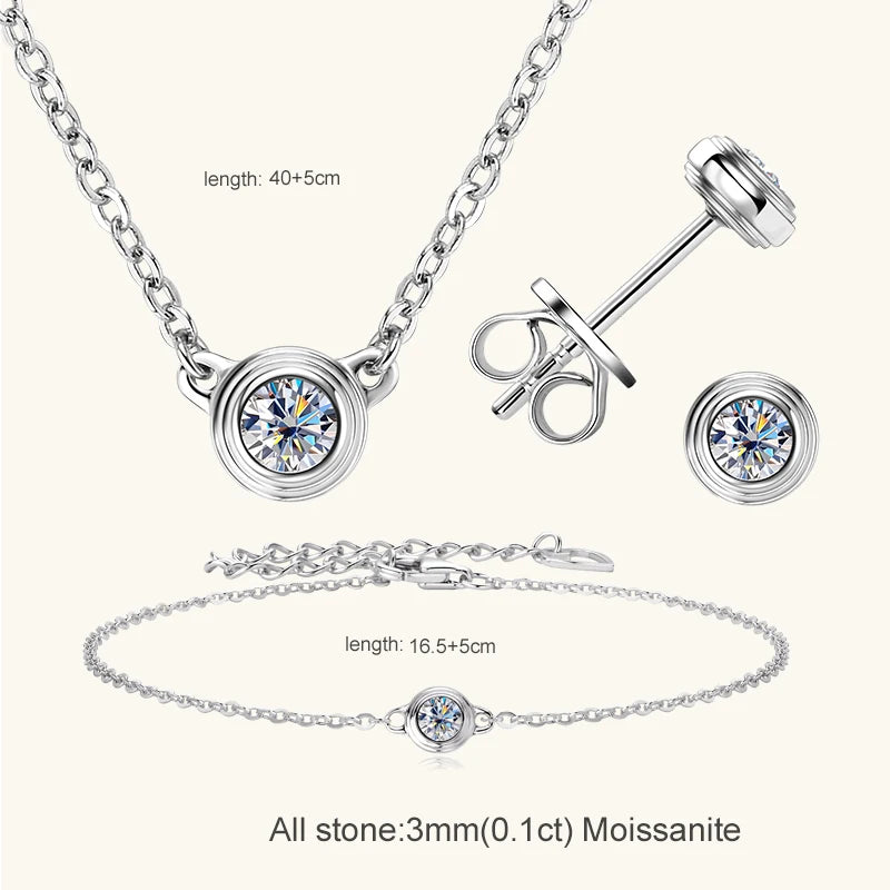 Twinkle Elegance Moissanite Jewelry Set