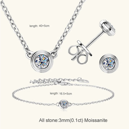Twinkle Elegance Moissanite Jewelry Set
