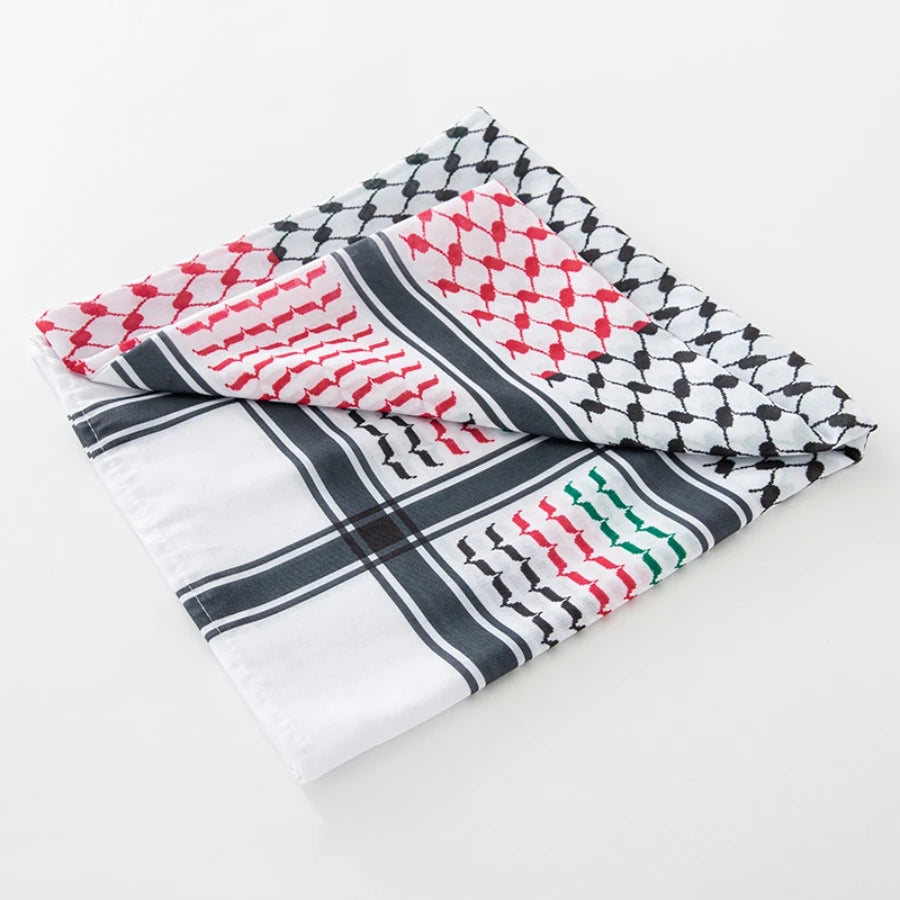 Classic Palestine Black White Keffiyeh
