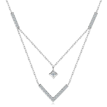 The Luminous V Moissanite Necklace