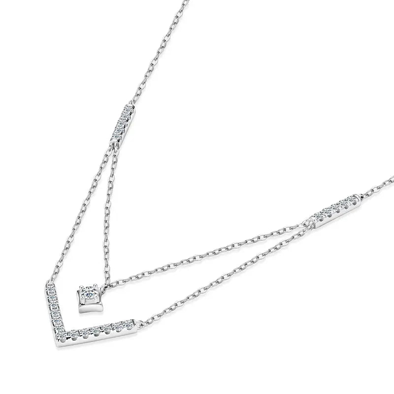 The Luminous V Moissanite Necklace