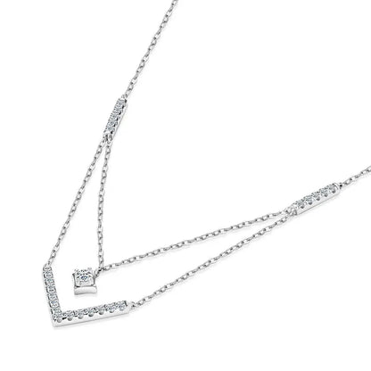 The Luminous V Moissanite Necklace