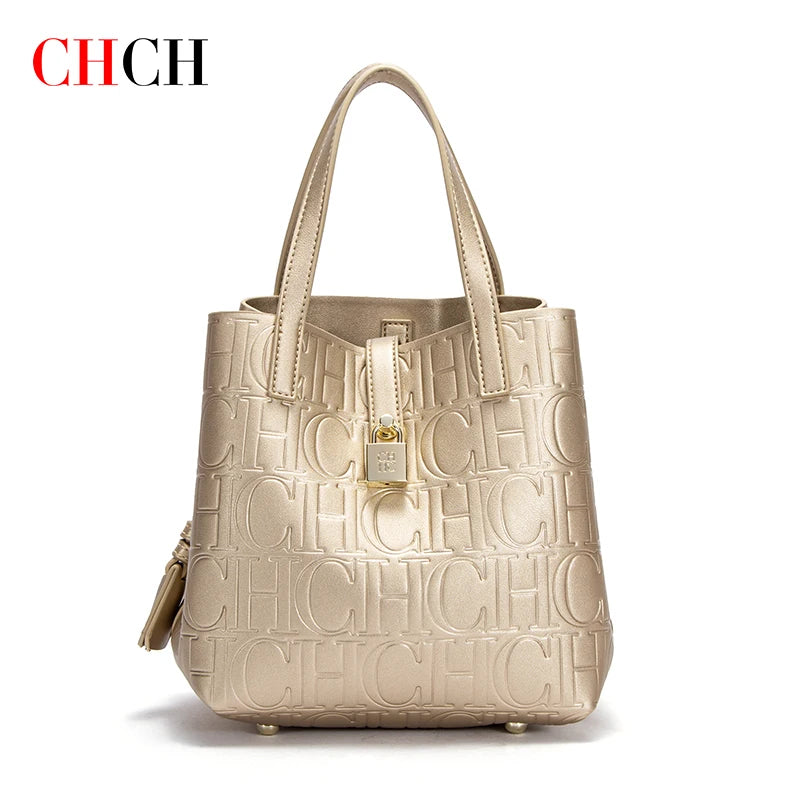 CHCH Women's Tote Bag New Steel Embossed Handheld