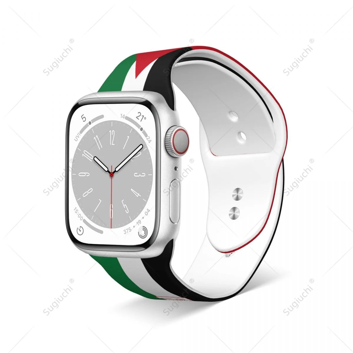 Unisex Palestine Flag 3D Printing Sport Strap for Apple Watch