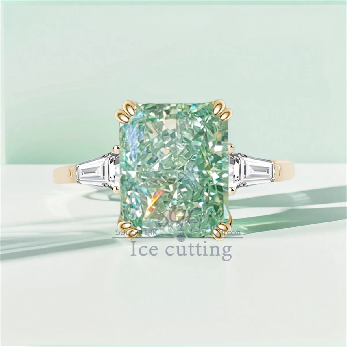 Elegant Moissanite Solitaire Ring – Premium Sterling Silver Jewelry for Women