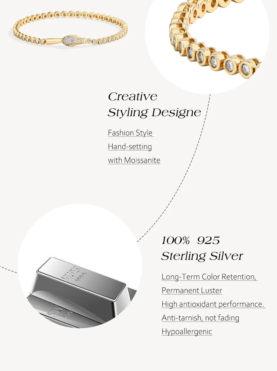 Auravelle Serpenté Tennis Bracelet