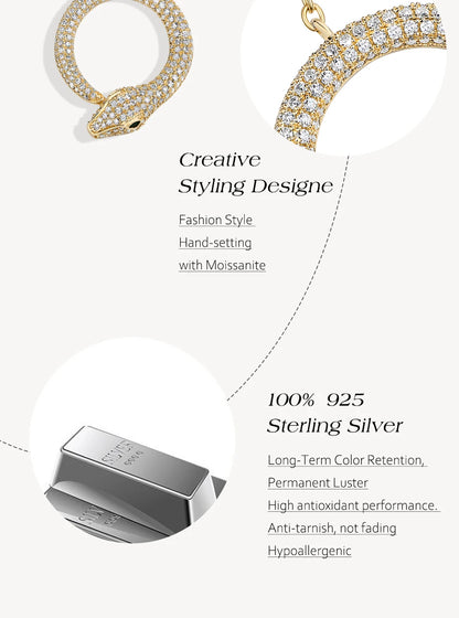 Serpent Luxe Moissanite Necklace