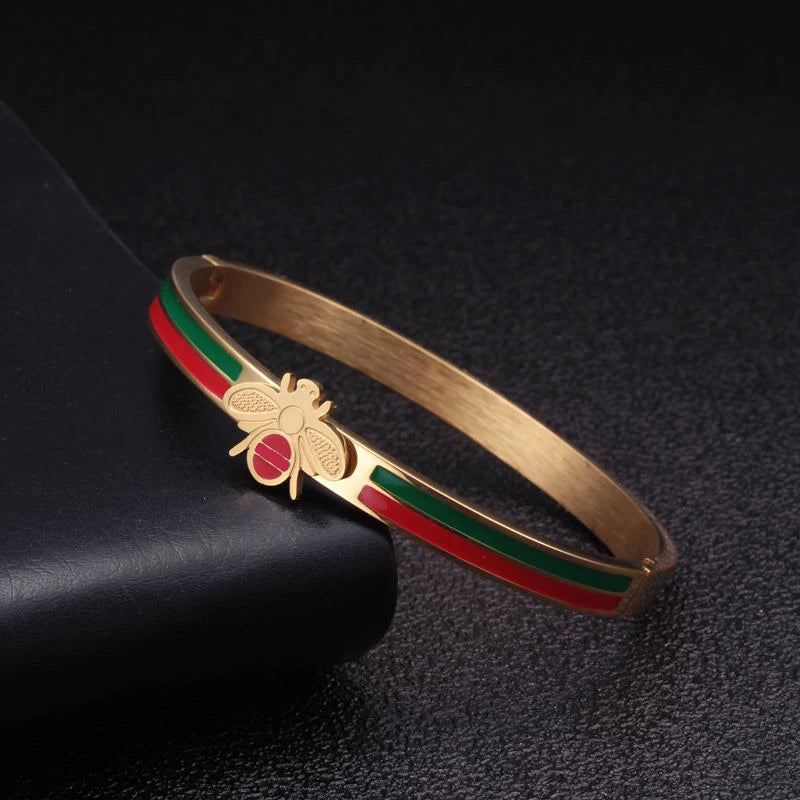 BeeLure Luxury Brand Stainless Steel Charm Bangles