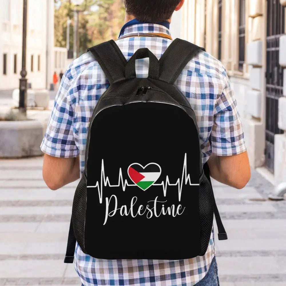 Custom Palestinians Keffiyeh Pattern Backpacks for Women Men Water Resistant