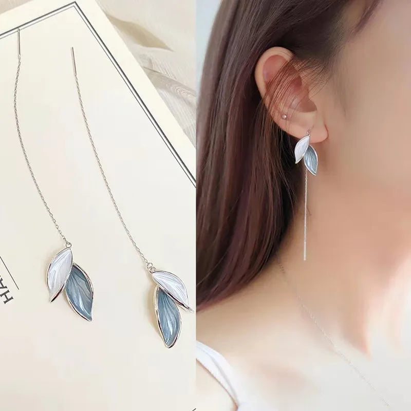 Fashion Long Tassel Ear Line Earrings