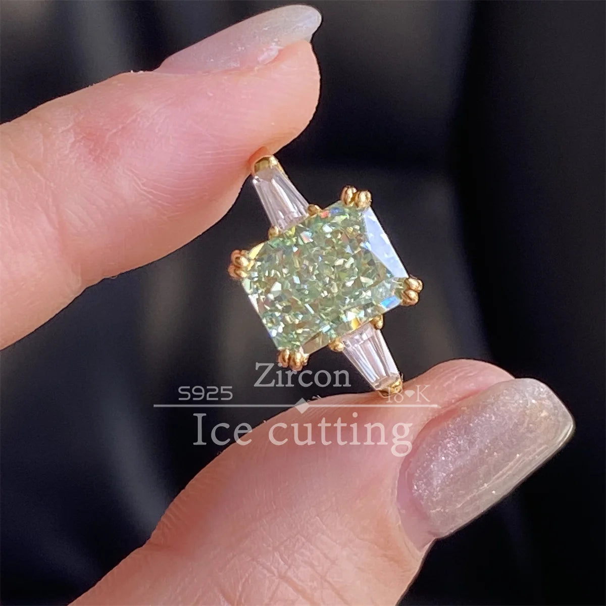 Elegant Moissanite Solitaire Ring – Premium Sterling Silver Jewelry for Women