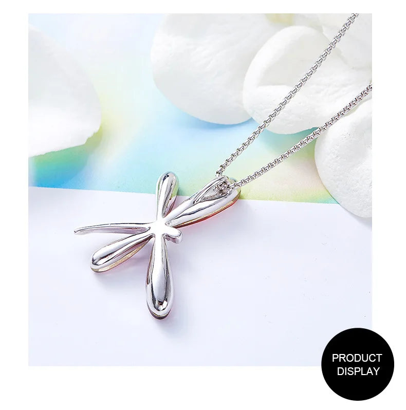Dragonfly Pendant Necklace Real Crystal from Austria