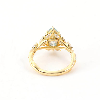 Emerald Waves Marquise Promise Ring