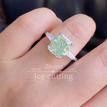 Elegant Moissanite Solitaire Ring – Premium Sterling Silver Jewelry for Women