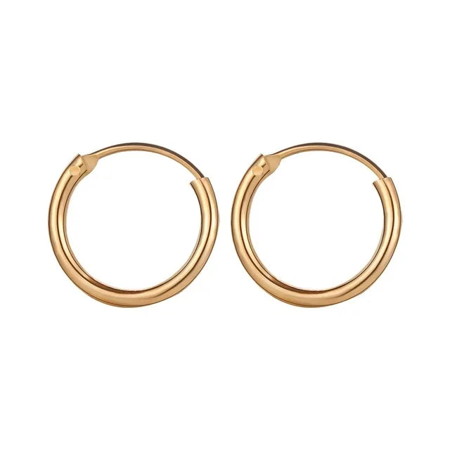 Retro Metal Gold Color Multiple Small Circle Stud Earrings