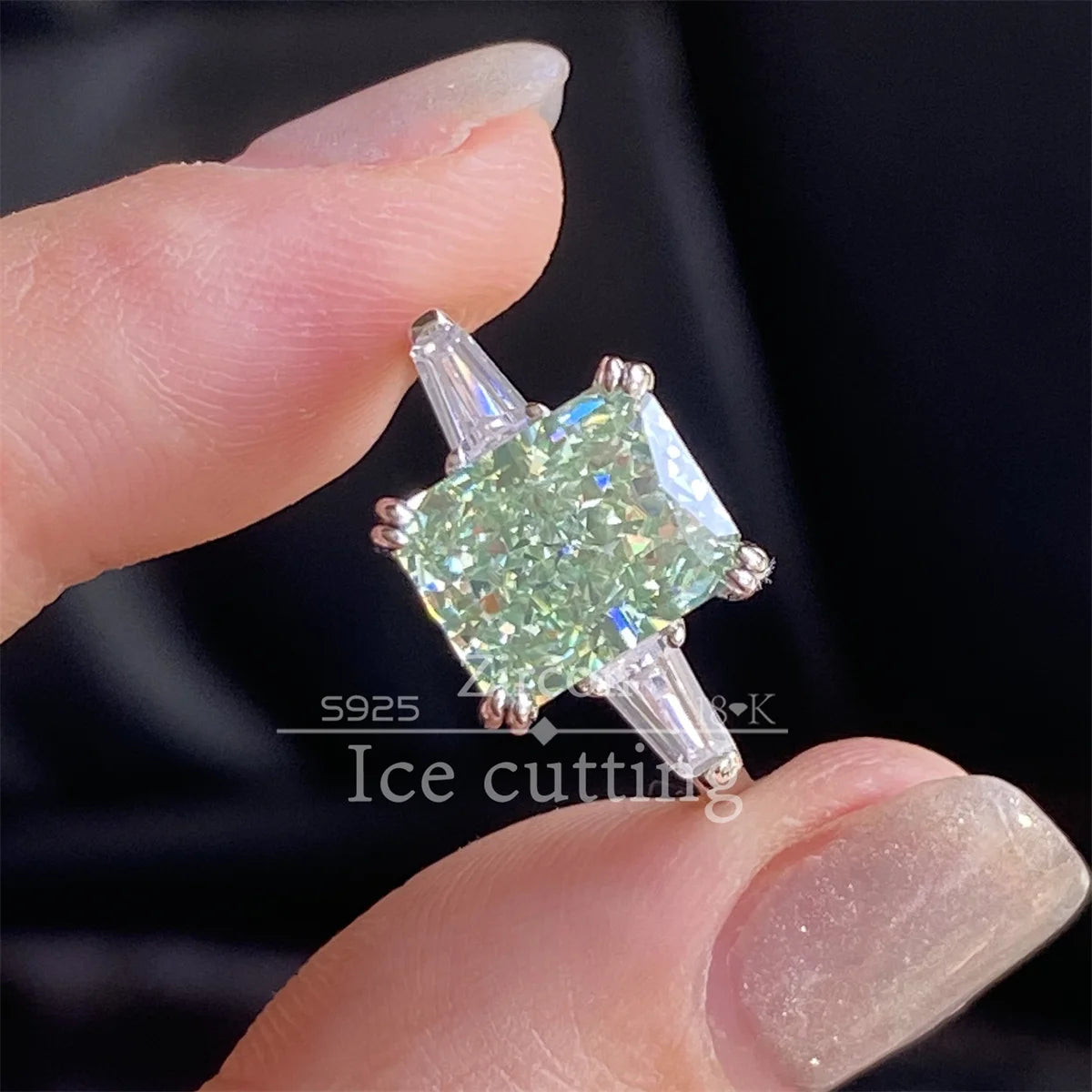 Elegant Moissanite Solitaire Ring – Premium Sterling Silver Jewelry for Women