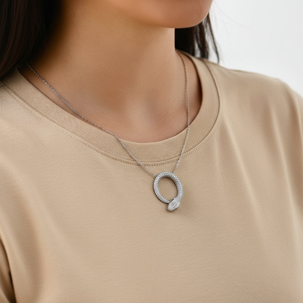 Serpent Luxe Moissanite Necklace